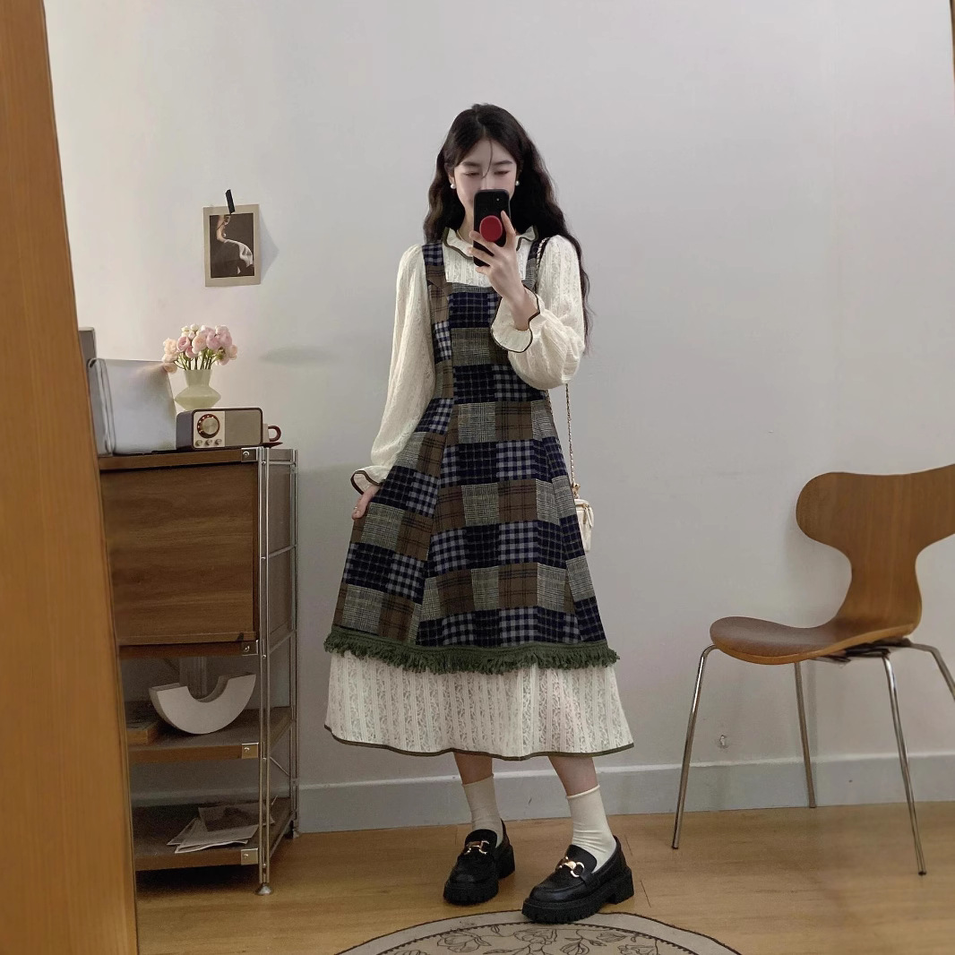  冬  M-4XL 大きいサイズ ワンピース