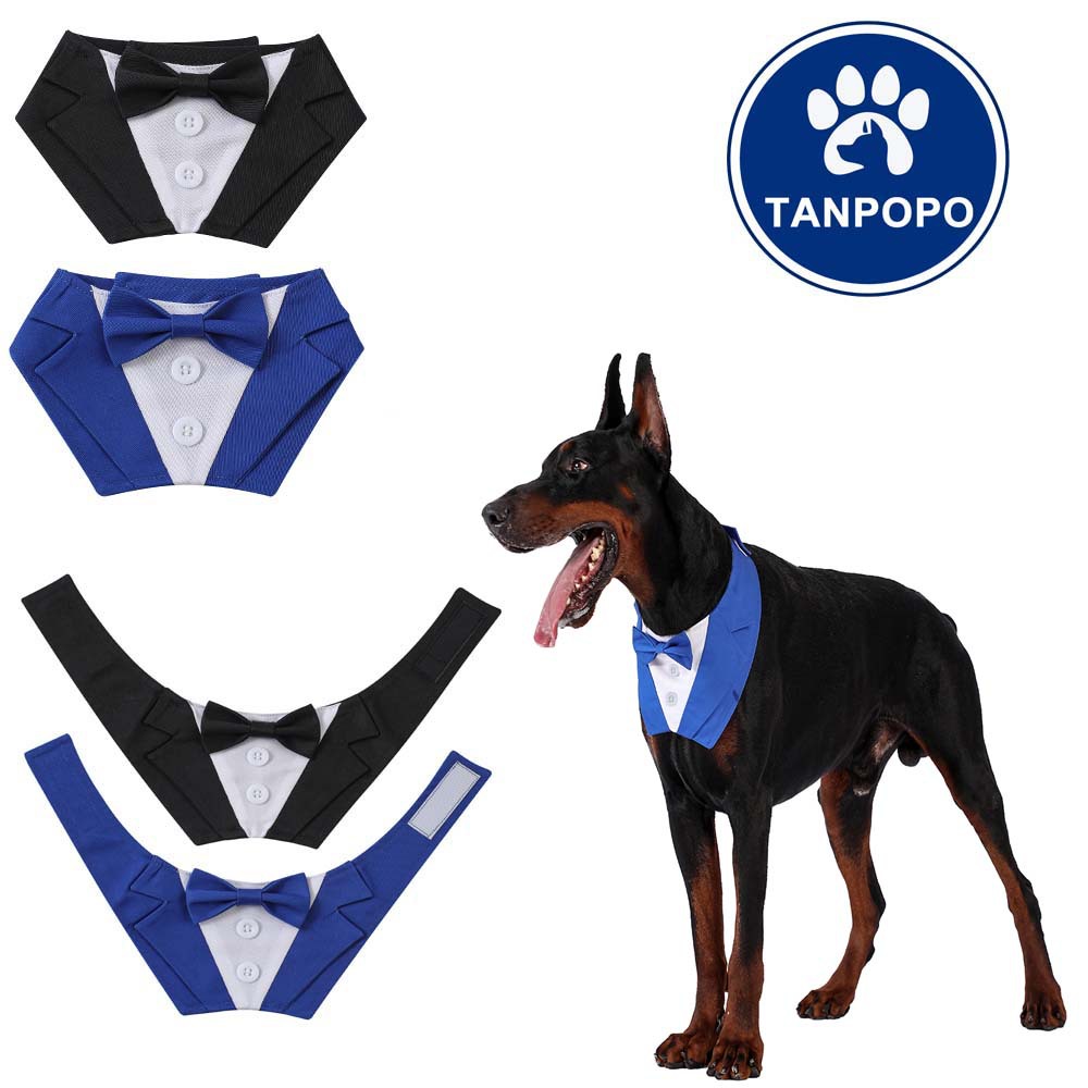TANPOPO transfronterizo nuevo diseño original moda guapo mascota toalla triangular velcro toalla de saliva para perros