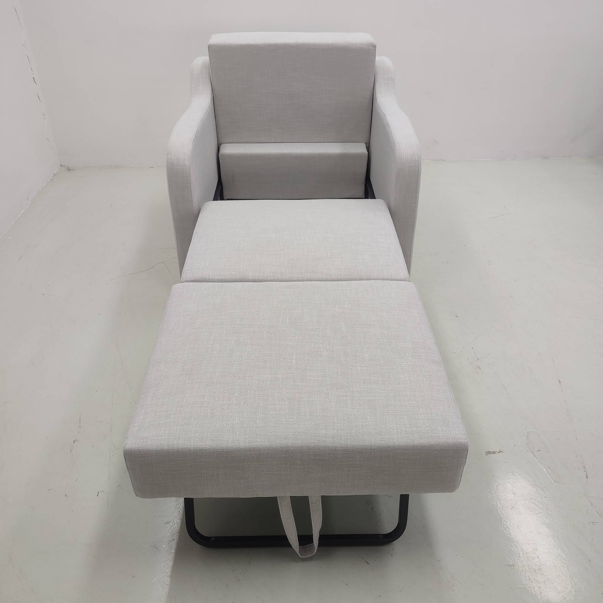 Moderno simple multifuncional plegable push-pull de una sola persona de oficina almuerzo sofá cama tecnología tela algodón lino sofá cama