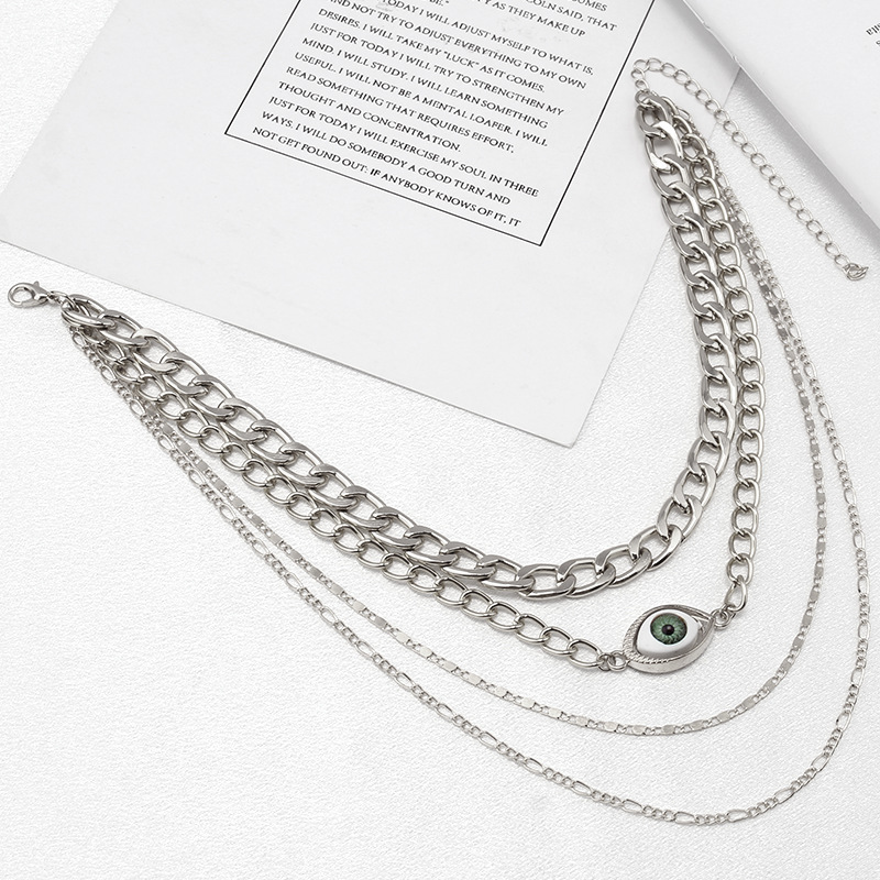 Fashion Devilu0027S Eye Alloy Plating Womenu0027S Layered Necklaces 1 Piece