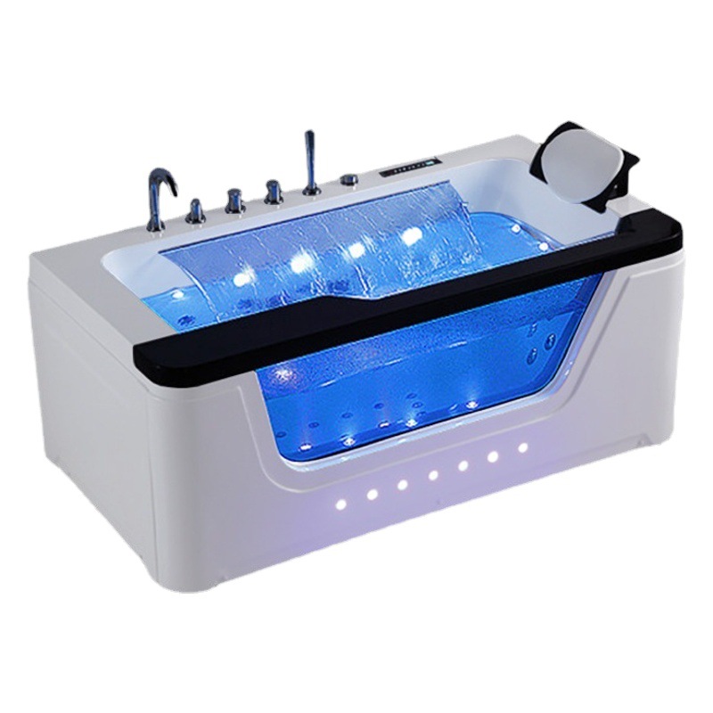 Bañera de acrílico piscina de masaje sola linterna baño de burbujas sola cortina de agua de lujo cascada baño bañera de masaje