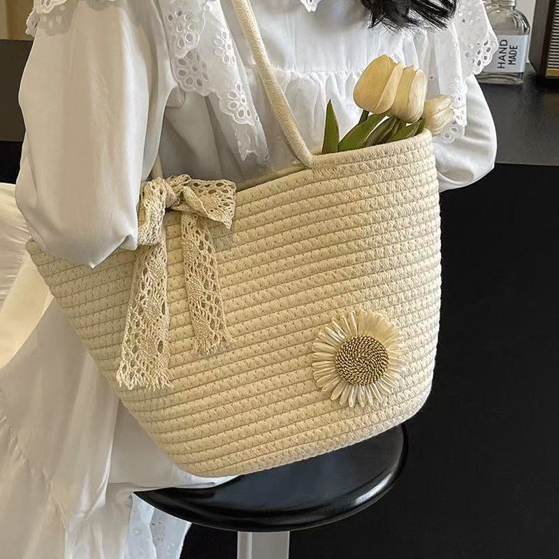 Woven Straw Bag Women's Large Capacity 2025 New Fashion Summer All-match Shoulder Beach Bag Tote Bag Woven Straw Bag Women's Large Capacity 2025 New Fashion Summer All-match Shoulder Beach Bag Tote Bag