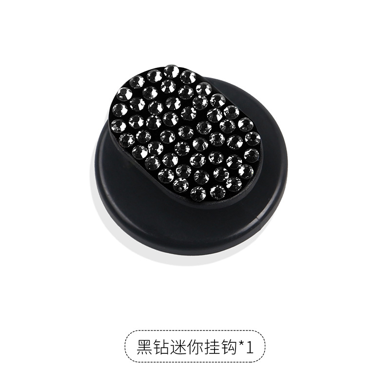 Gancho interior del coche pasta de primera fila creativa práctica Diamante incrustado lindo coche multifuncional asiento trasero pequeño gancho