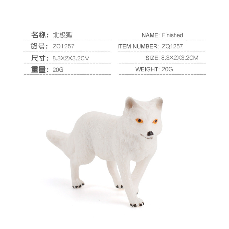 Exportación transfronteriza simulación bosque animal modelo Castor oso hormiguero Ardilla Mono conejo cola blanca ciervo Fox juguete