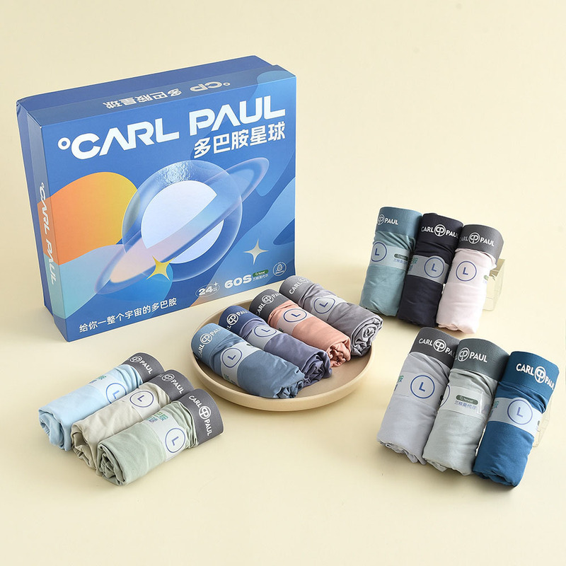 Cp Carl Paul Men's Underwear Modal Breathable Mid-Waist Boxer Shorts Wholesale Mulberry Silk Antibacterial Crotch