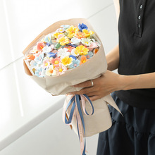 现代简约波斯菊创意永生陶瓷海棠花桌面摆件客厅装饰品情人节礼物