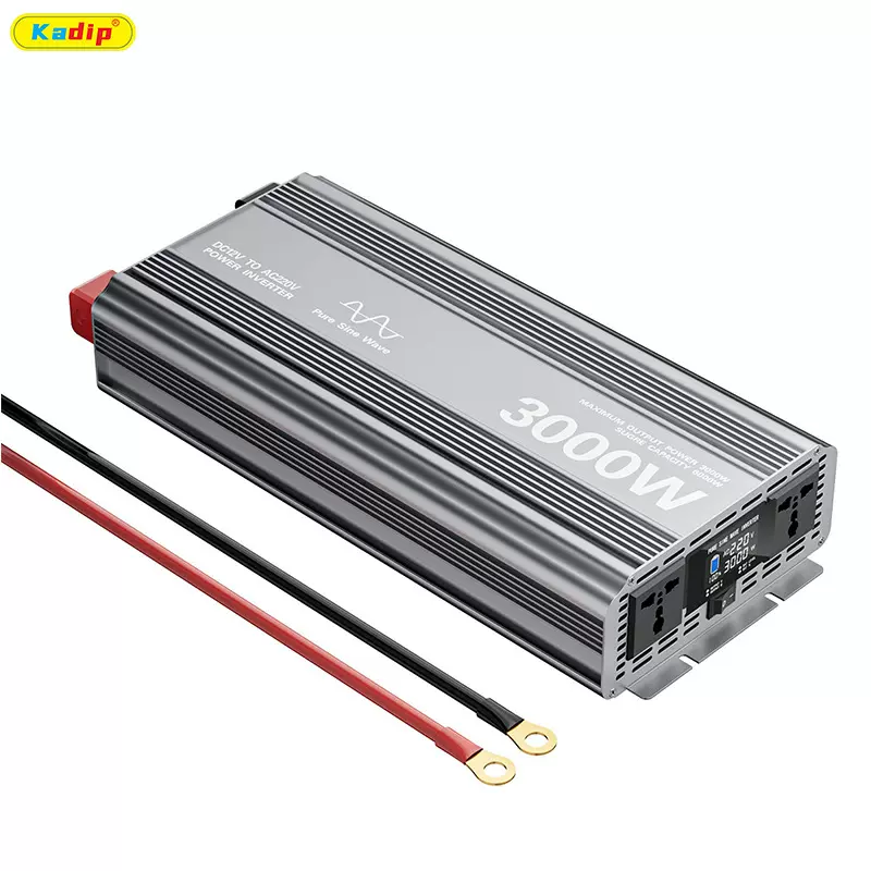 3000W纯正弦波逆变器12V转220V带显示双AC插逆变电源转换器升压器