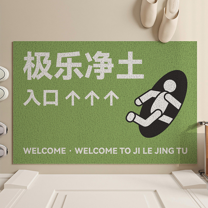 家用入户门地垫耐脏免洗高级网红丝圈pvc简约现代门口超强地毯垫