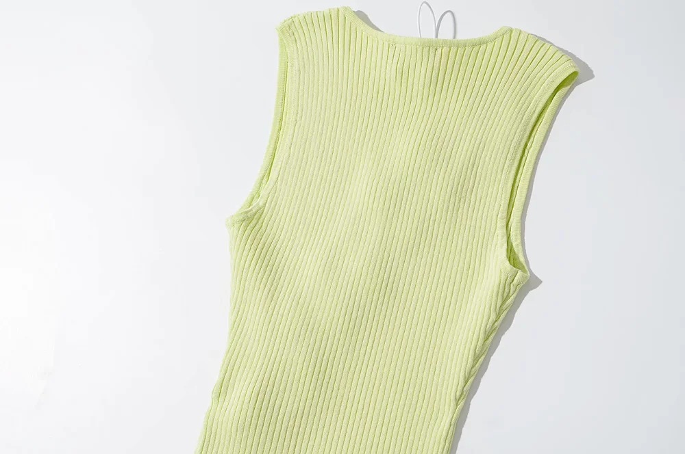 Knitted summer slim stretch vest NSAC41407