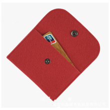 毛毡卡包名片包 按扣式小物件收纳毛毡包 可定制