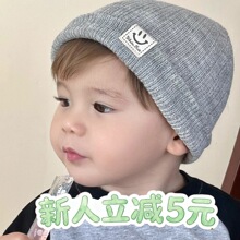 儿童帽子春秋薄款纯棉堆堆帽男宝套头帽宝宝帽子