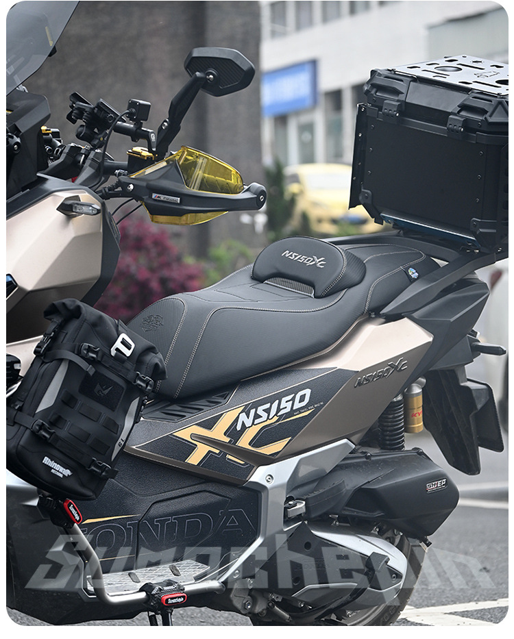 Suitable for Honda NS150XC modified motorcycle leather seat assembly, lowers the height and adds a backrest, breathable and comfortable