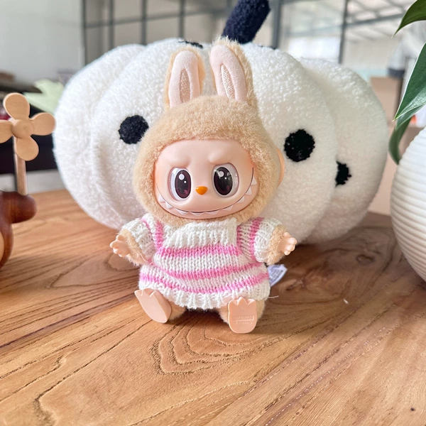 Pink white striped sweater