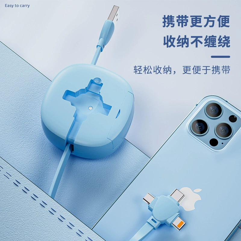 Huawei, apple, квадратная труба, регулируемая система хранения, ручной зарядный кабель, три в одном
