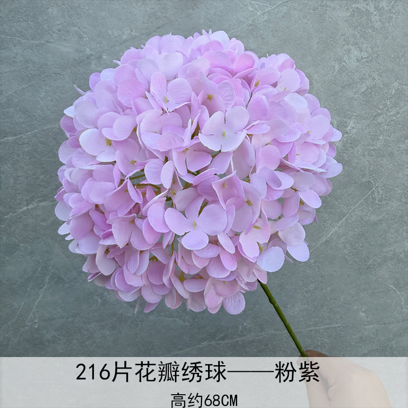Nuevo en 2025, Decoración de Flores de Hortensia Individual en Forma de Piruleta, Recomendado para Decoración de Salones de Boda, Hoteles y Hogares, Diseño de Arreglos Florales, Decoración Suave