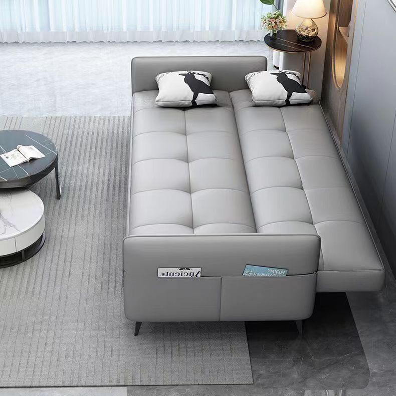 New Foldable Multifunctional Sofa Bed Cat Scratch Leather Sofa Dual-Purpose Living Room Rental Small Apartment Simple