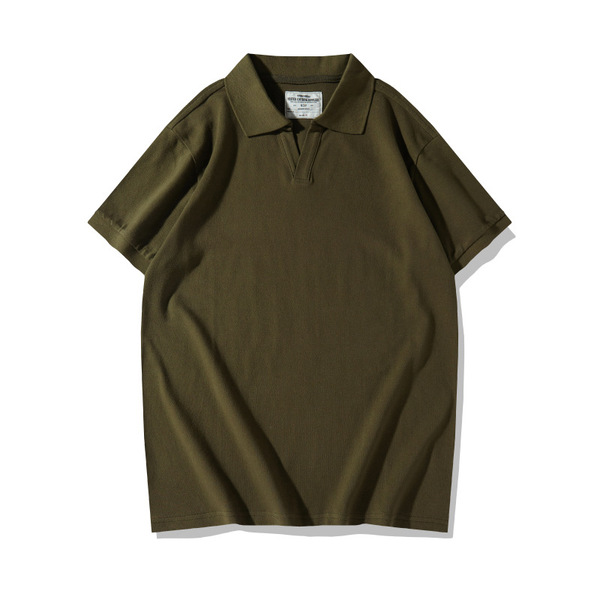 OKONKWO Retro solid color polo