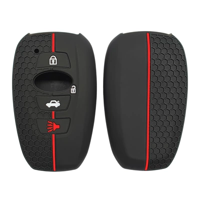 Remote Control Silicone Protective Cover, Static Rod/Key Bag - black-red-line