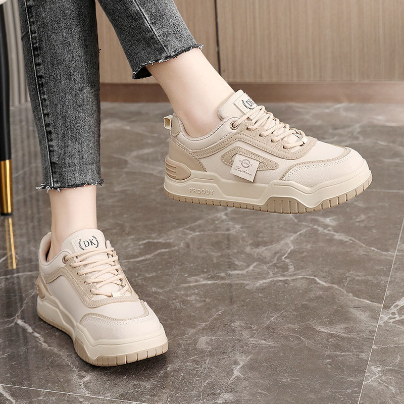 Ydj05 Neue Damenschuhe für Frühling/Herbst 2025: Dicke Sohle, schlichtes Low-Top-Design, lässig, mit optischer Vergrößerung – der Trend für Studenten._voghion.com