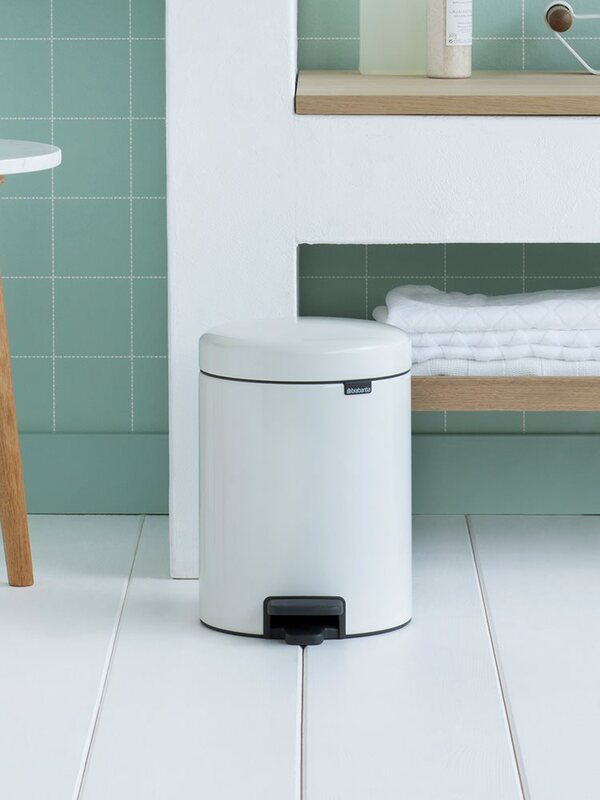 Brabantia Trash Can Pedal-Operated Stainless Steel Bathroom Household Classification Bin with Lid 5L