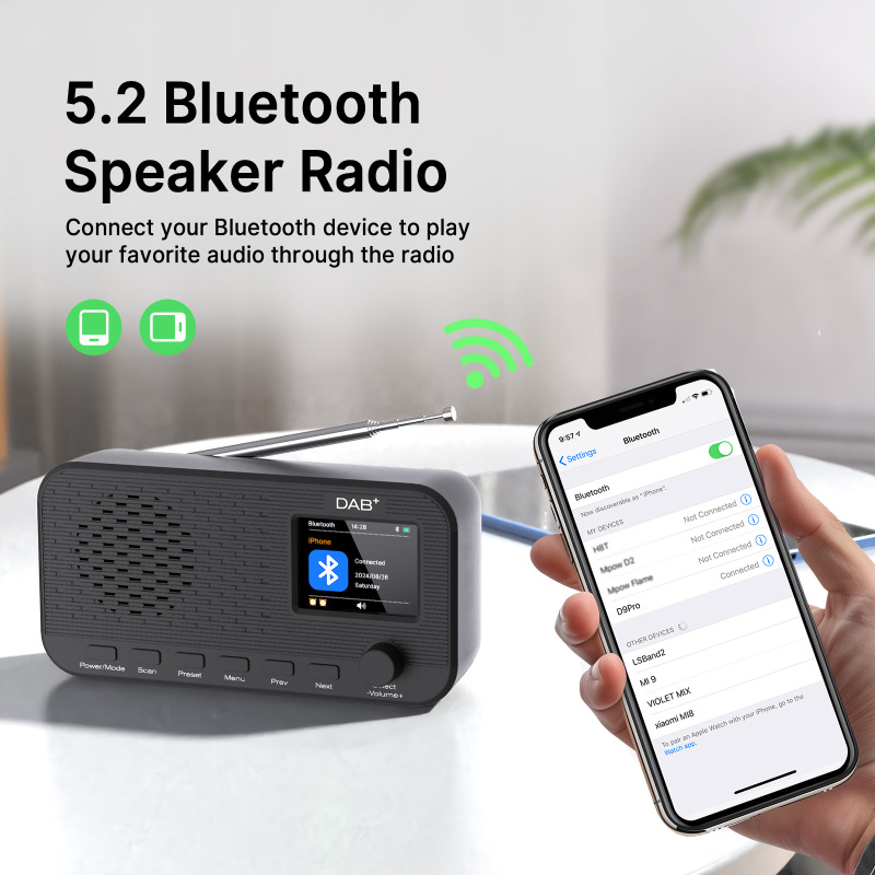 新しいプライベートモデル DAB ラジオ + DAB Bluetooth スピーカー + FM ラジオ全自動高品質バッテリー付き|undefined