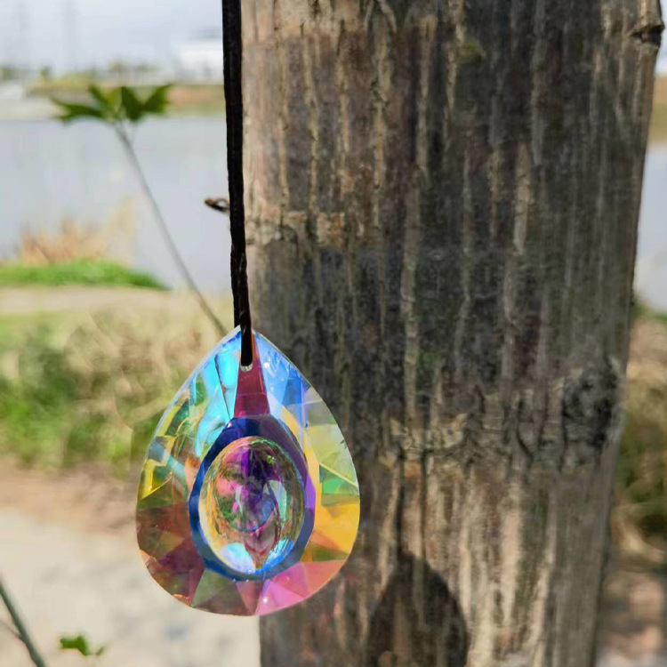 Suministro directo de fábrica en stock al por mayor AB color gran dragón ojo cristal colgante jardín decoración sol catcher adornos de cristal