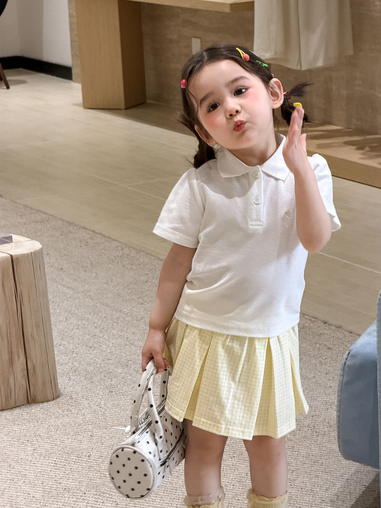 Sugar Pear ropa infantil falda para niñas verano delgado 2026 estilo académico estampado de ciento pantalón falda corta para niños falda de tesoro