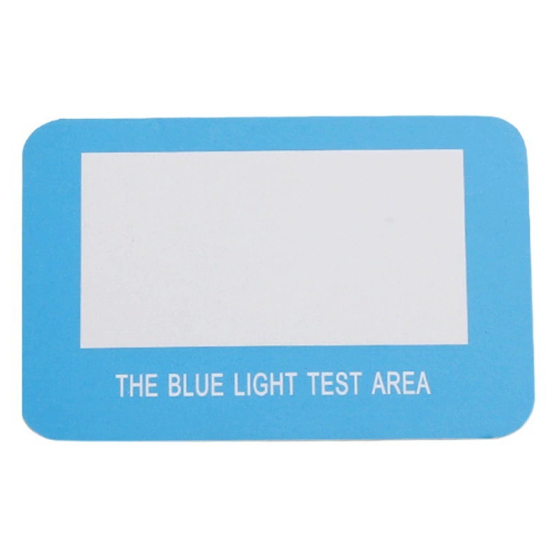 Тестовая карта объектива с защитой от синего света Английская карта обнаружения синего света может использоваться повторно, внешняя торговля Amazon оптом