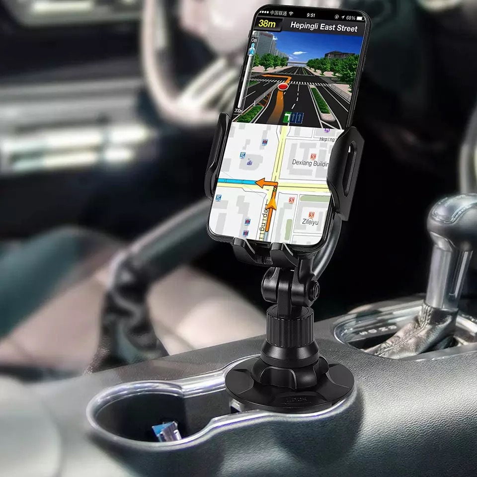 Cross-border Amazon car water cup holder mobile phone holder car folding bending rotating universal car navigation bracket