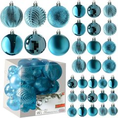 アマゾン爆発クリスマスボールセット36pcsクリスマスツリーペンダントメッキ塗装マット装飾ボール卸売り