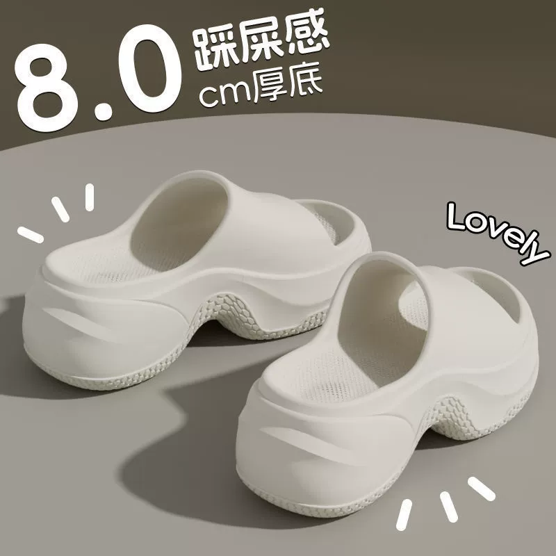 Новые летние сандалии на толстой подошве, нескользящие, из ЭВА, в корейском стиле, простые, на каблуке, пляжные, для женщин, оптовая цена