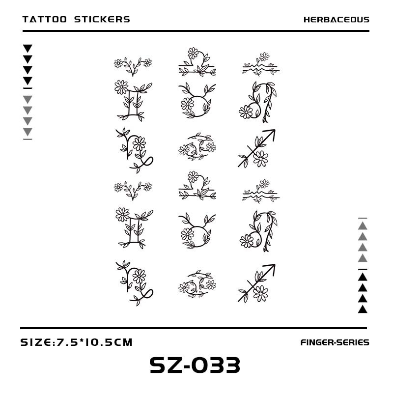 Twelve Zodiac Signs Herbal Tattoo Stickers Creative Finger High-End Simulation Tattoo Color Trendy Simple Pure Desire Twelve Zodiac Signs Herbal Tattoo Stickers Creative Finger High-End Simulation Tattoo Color Trendy Simple Pure Desire