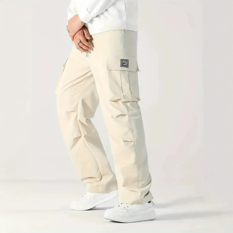 In-Stock Cross-Border Men's Pants Spring and Autumn Cargo Pants Multi-Pocket Casual Pants Long Pants European Size Popular Jogger Pants