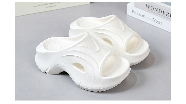 Παντόφλες με σούπερ χοντρή σόλα για γυναίκες 2024 καλοκαίρι νέα μόδα σε εξωτερικούς χώρους, Ευρωπαϊκά και Αμερικάνικα παπούτσια με πλατφόρμες παραλίας_voghion.com