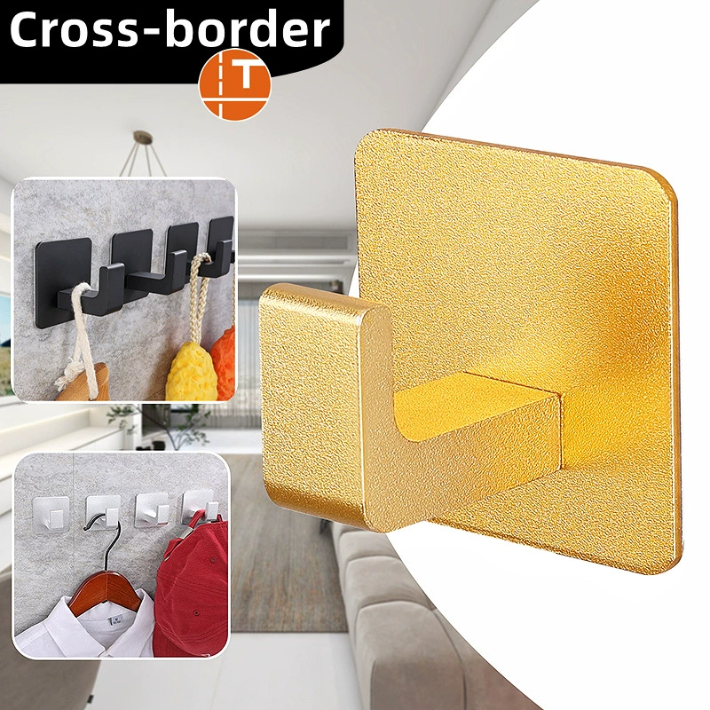 Металлические настенные полотенца крючки для двери задний крюк для туалетной комнаты крюк для ванной комнаты без перфорации липкий крюк для одежды крюк