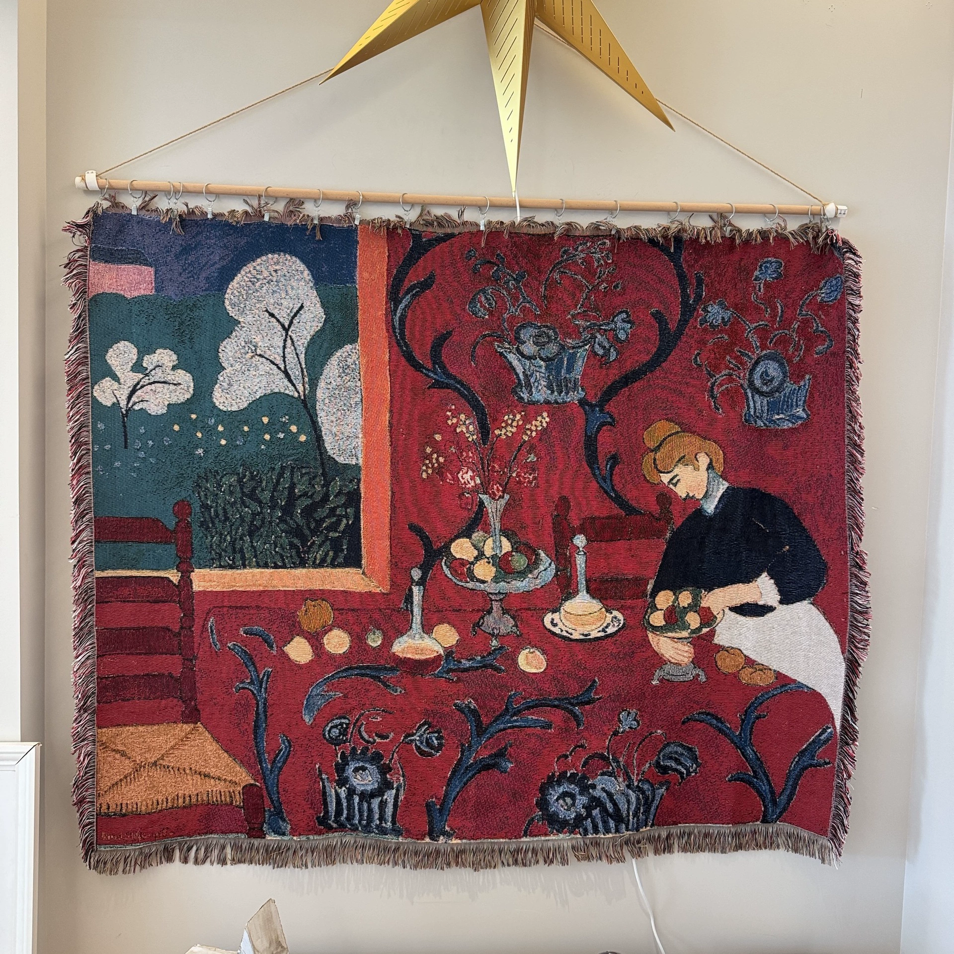 OZON Матиcс гитара Женщины Гобелен Casual диван плед Тохлонский гобелен