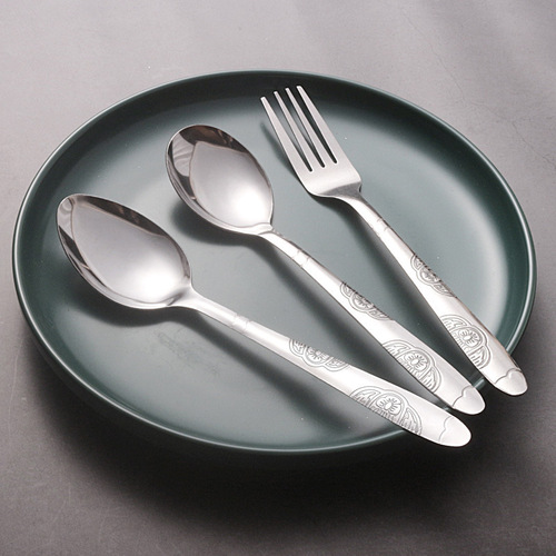 Creative pattern stainless steel spoon and fork butterfly pattern spoon fork fruit fork small spoon tableware dollar store supply small gift