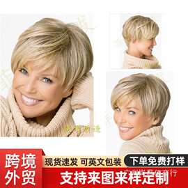 化纤短发全头套女批发