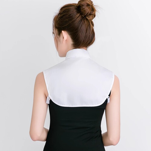Professional faux-collar women's crisp and stylish shirt—versatile fake collar for sweaters, business-friendly base layer with detachable collar