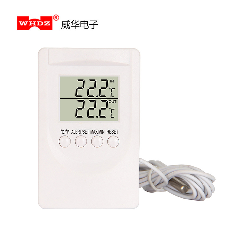 数显温度计 TM201 CE ROHS 温度报警设置  室内外 威华电子