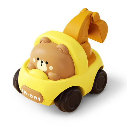 Same cute cartoon animal engineering vehicle toy boy gift coasting engineering vehicle toy wholesale