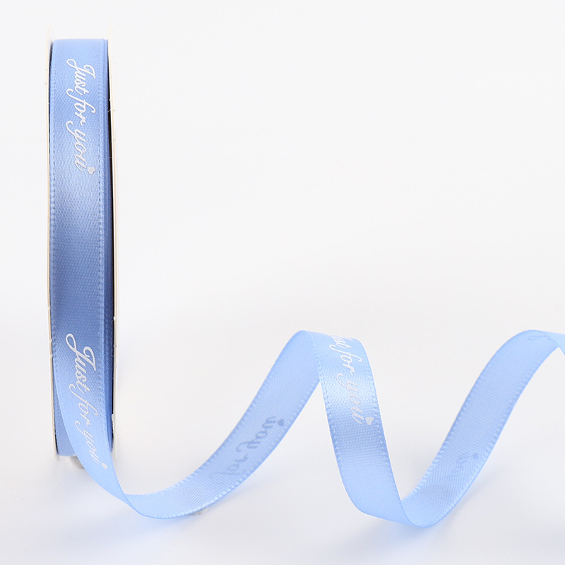 2,5 cm flor floral caja de regalo cinta de poliéster pastel DIY arco cinta sólo para usted letra inglesa cinta