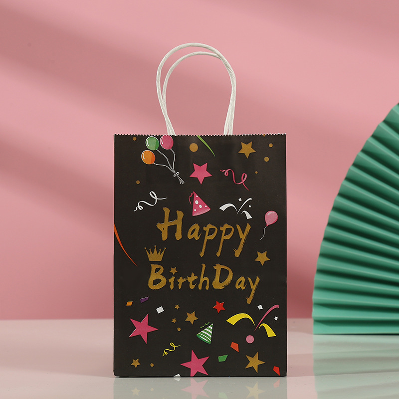Letter, Balloon Pattern Fashion Style Birthday Fashion Letter Balloon Paper Party Gift Bags
