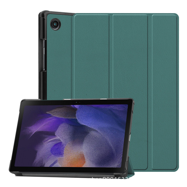 For Samsung Galaxy Tab A8 2021 Flat Protective Case SM-X200/X205 Tri-Fold Leather Case