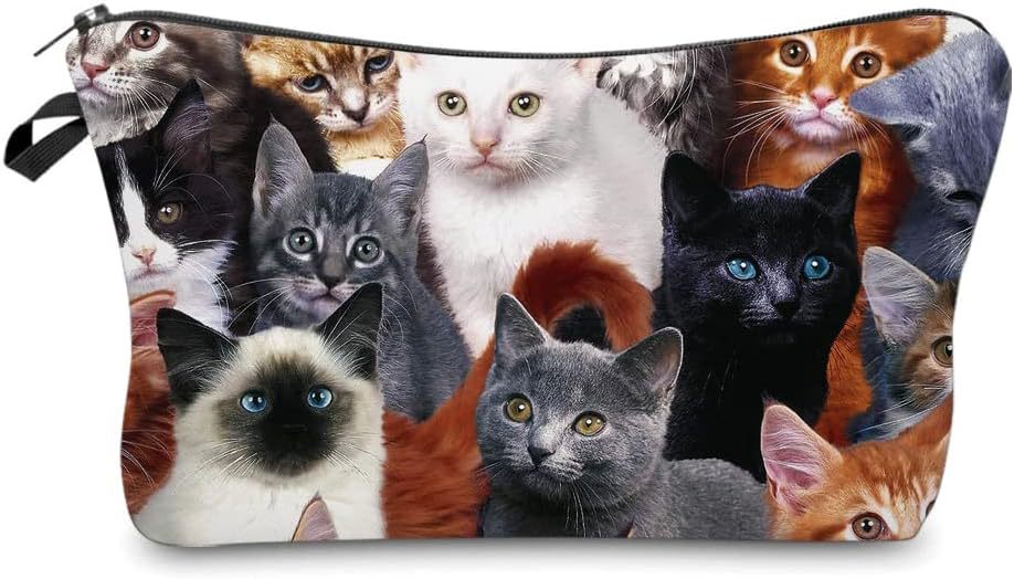Transfronterizo Amazon nuevo animal flor lino bolsa de maquillaje bolsa de almacenamiento lino bolsa de cremallera impermeable