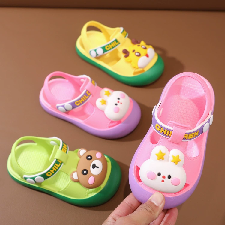 1-3 года младенцы Баотоу сандалии для мальчиков летом 2025 новый детский нескользящий мягкий фон для девочек пляжная обувь