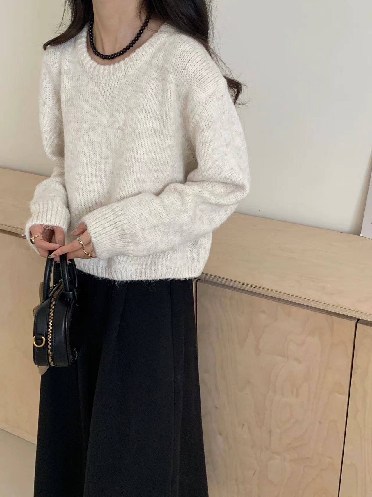 24 Dongpuyuan transfronterizo color sólido jersey suave viento 2024 otoño invierno nuevo estilo