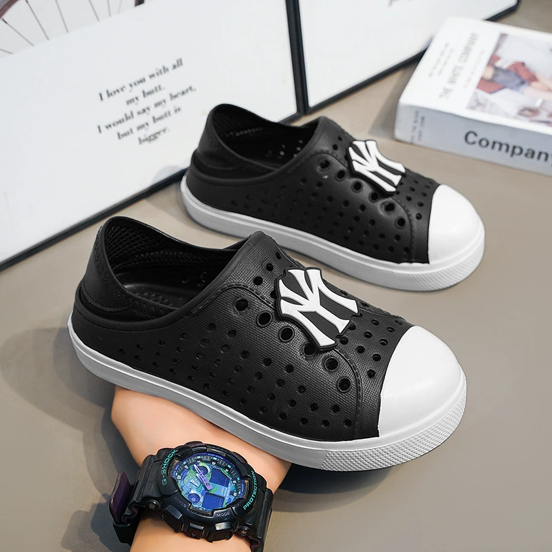 Популярная трансграничная обувь Croc для мальчиков, летние полые туфли для прогулок, детская пляжная обувь Baotou, легкие мужские и женские сандалии.