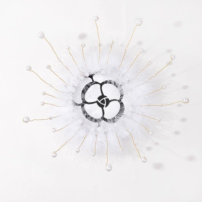 with Rhinestones, Car ornaments - feather-anti-slip-mat-white