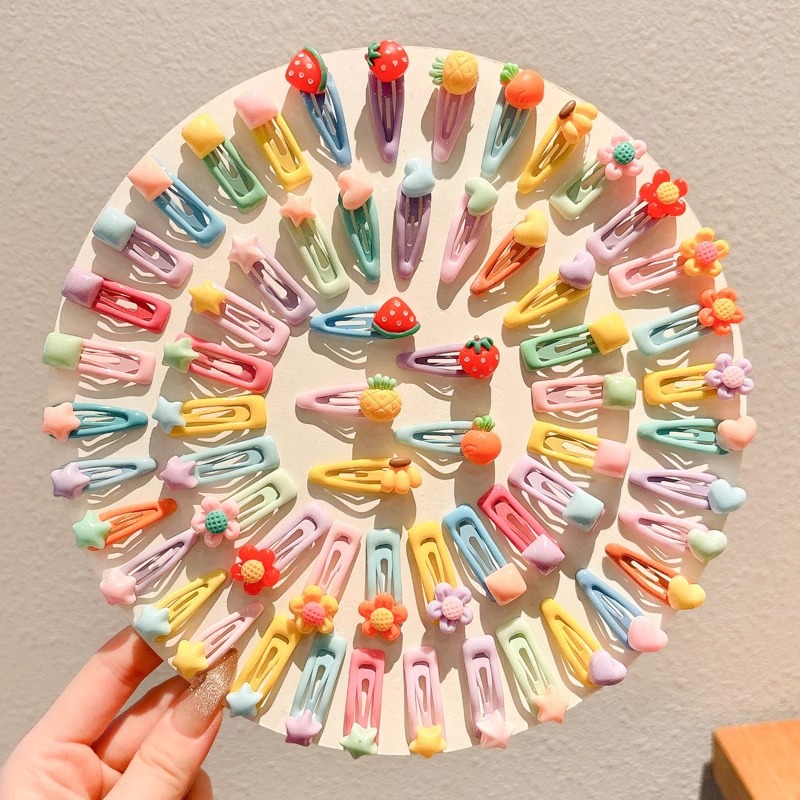 Niños clips de cabello de color lindos clips de cabello de pestaña de lado pequeño clips de cabello bebé no daña tarjeta de cabello